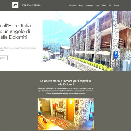 E' operativo il sito dell'Hotel Italia Andrazza